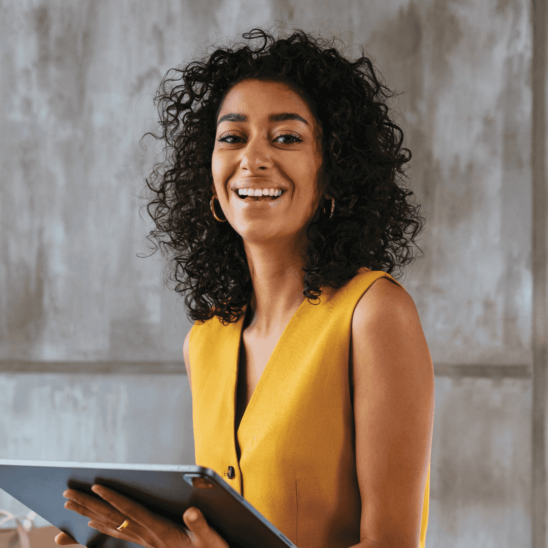 Woman with a tablet