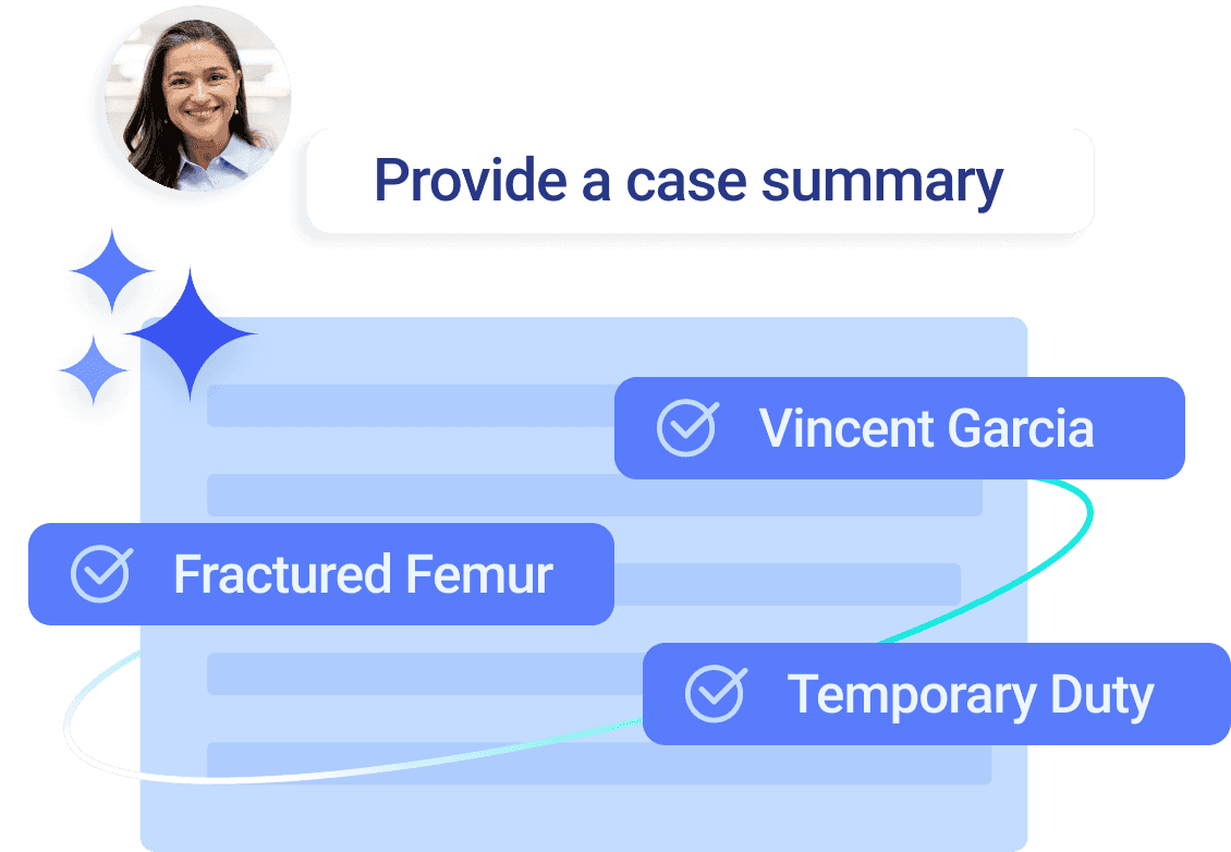 summary of claim information with AI